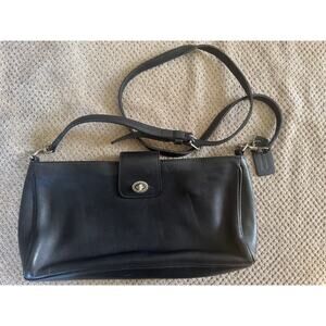 Coach Black Leather Crossbody Handbag